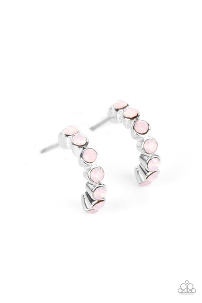 Carefree Couture - Pink Mini Hoop Earrings