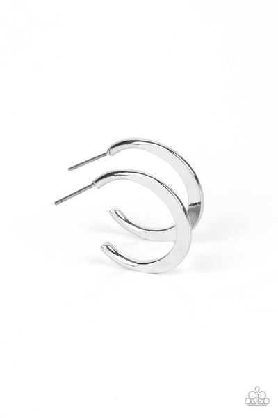 Royal Runway - Silver Hoop Earrings