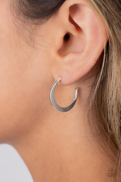 Royal Runway - Silver Hoop Earrings