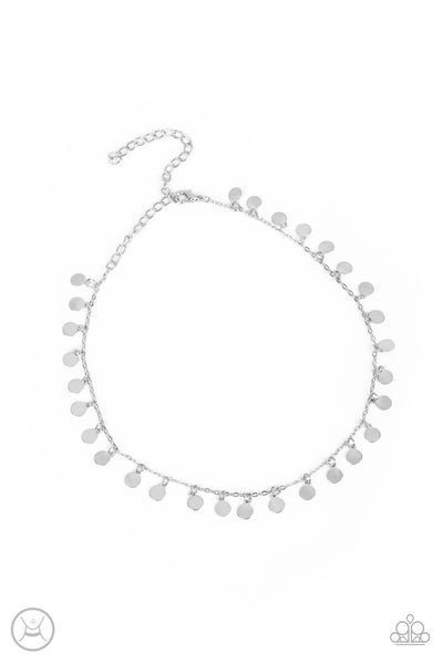 Champagne Catwalk - Silver Choker Necklace