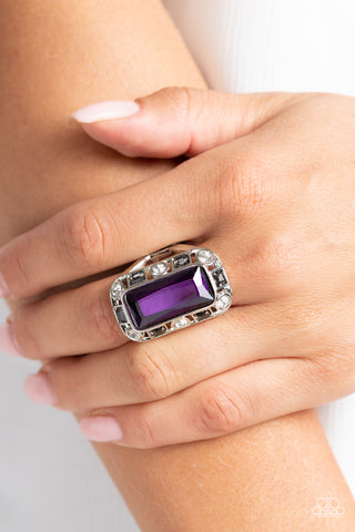 Radiant Rhinestones - Purple Ring