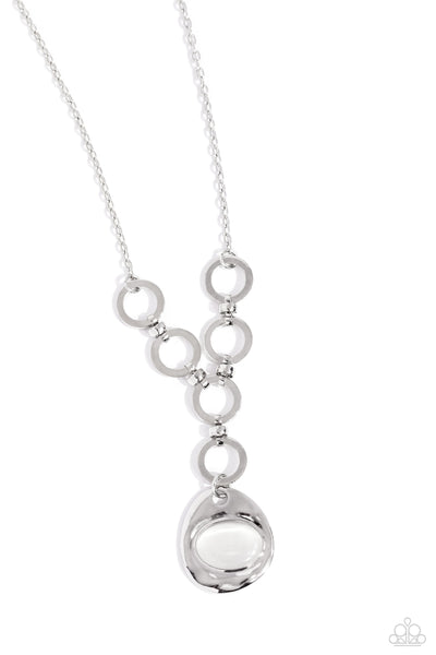 Get OVAL It - White Necklace