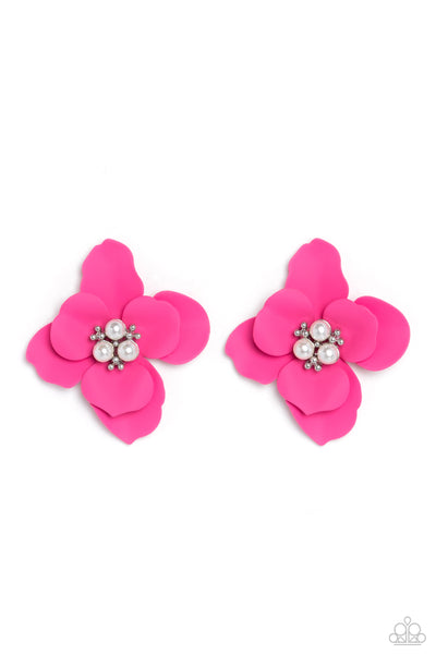 Jovial Jasmine - Pink Earrings