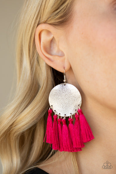 Tassel Tribute - Pink Earrings