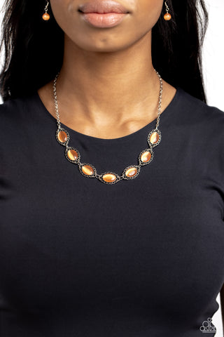 Framed in France - Orange Necklace