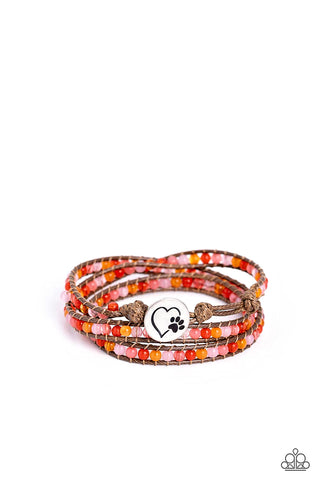 PAW-sitive Thinking - Orange Bracelet
