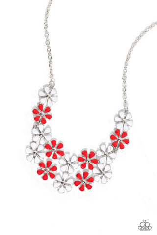 Floral Fever - Red Necklace