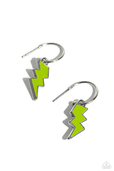 Lightning Limit - Green Earrings