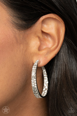 GLITZY By Association - White Earrings
