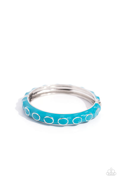 Delightful Diversion - Blue Hinged Bracelet