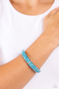 Delightful Diversion - Blue Hinged Bracelet