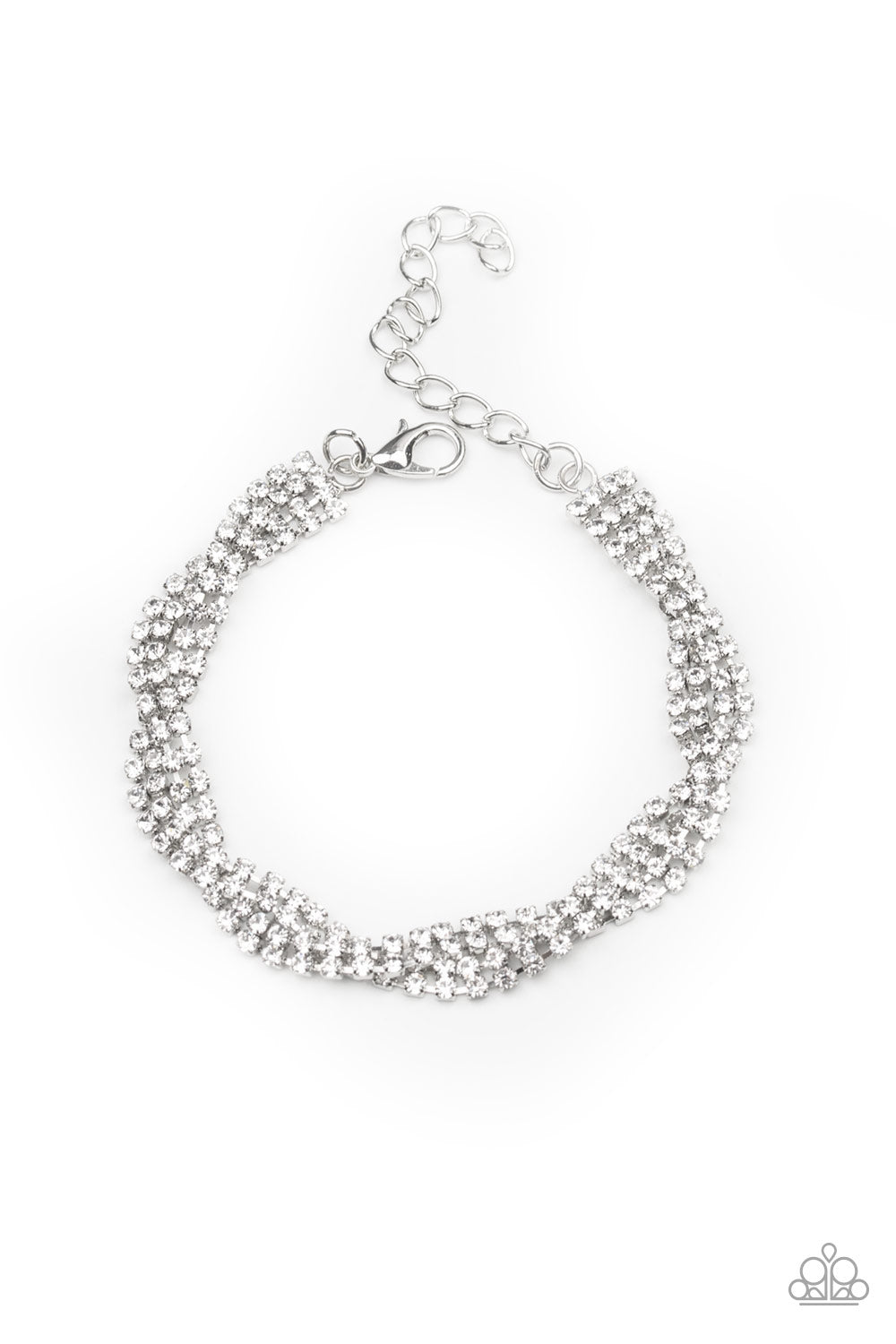 Braided Twilight - White Bracelet
