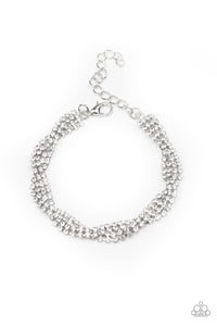 Braided Twilight - White Bracelet