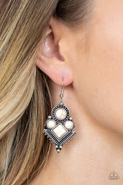 So Sonoran - White Earrings