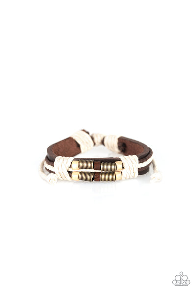 Wonderfully Woodsy - Brown Bracelet