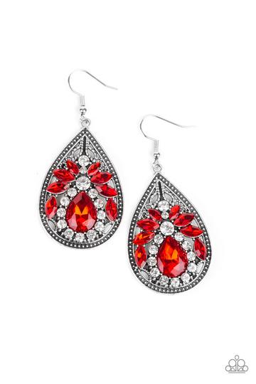Candlelight Sparkle - Red Earrings