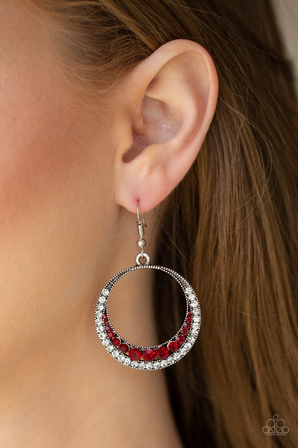 Demanding Dazzle - Red Earrings
