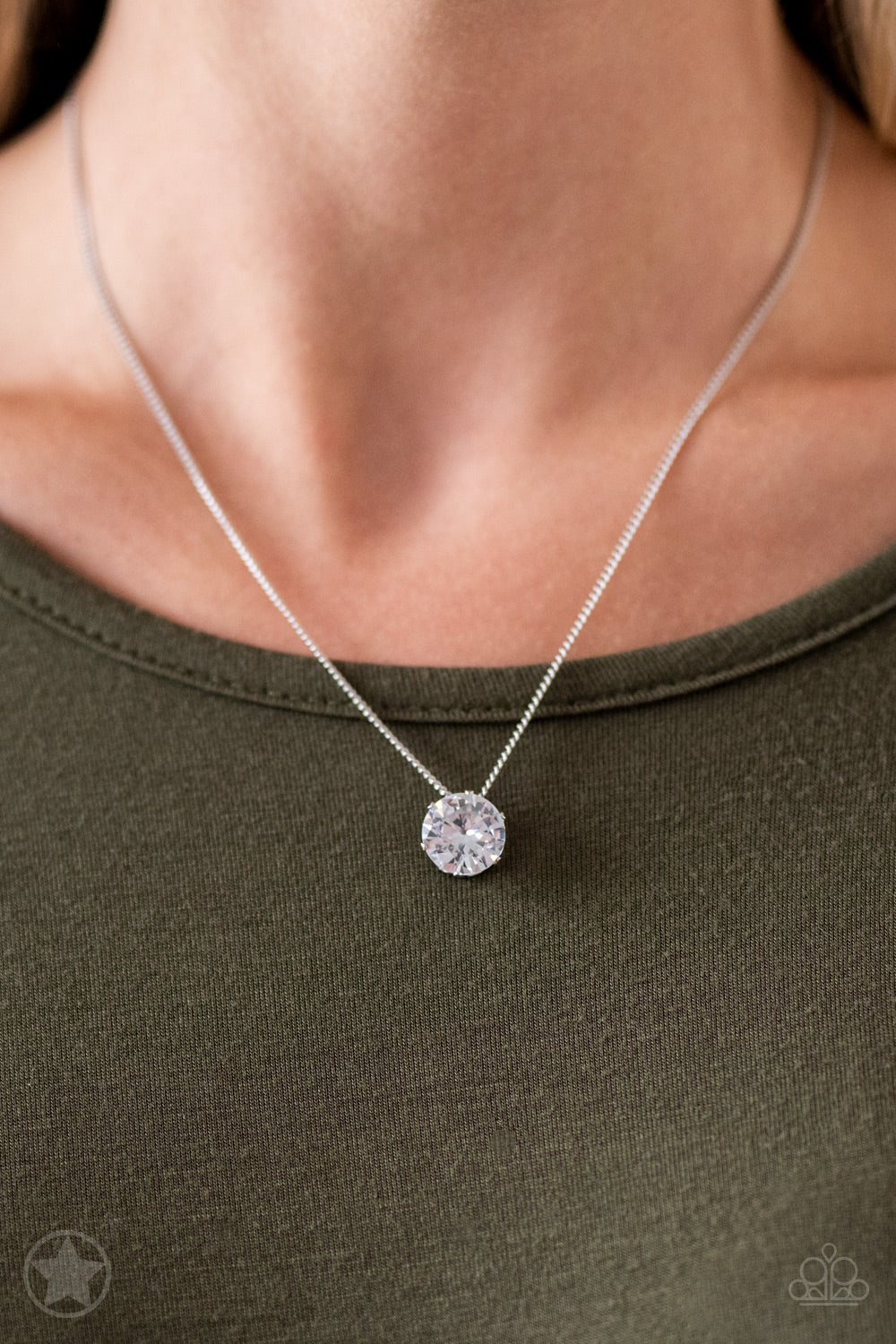 What A Gem - White Necklace